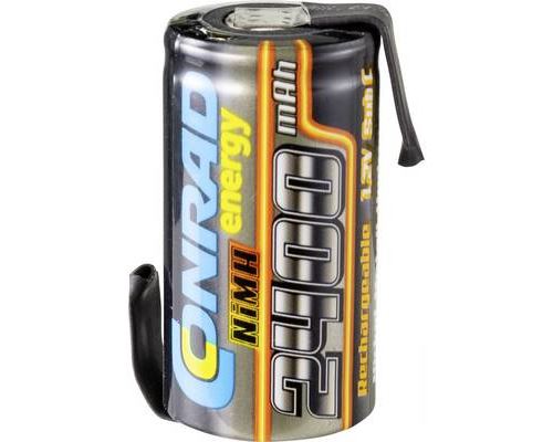 Conrad energy NiMHAccuSub-CElément1.2 V/Picots à souder: oui