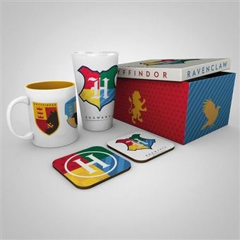 Coffret Cadeau HP HOUSE PRIDE - Un Mug, un Verre et deux Dessous de Verre - GB eye