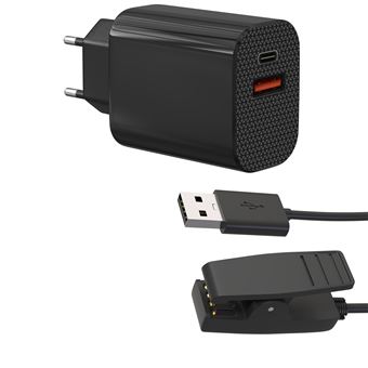 Câble De Charge Compatible Avec Garmin Forerunner 235, 735XT, 630, 645, 230, Vivomove HR Et Approach S20 / Chargeur Avec Support De Clip, Protection Intégrée Contre Les Surtensions Et Les
