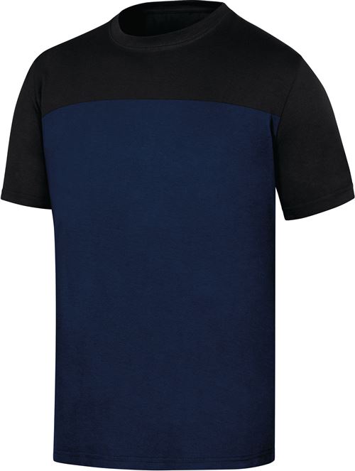 Tee-shirt 100% coton GENOA2 bleu marine/noir TS - DELTA PLUS - GENO2MNPT