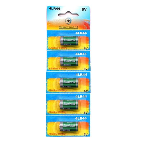 Lot de 5 Piles Alcaline 6V Type 4LR44 compatibles 4AG13 4A76 476A - Visiodirect -