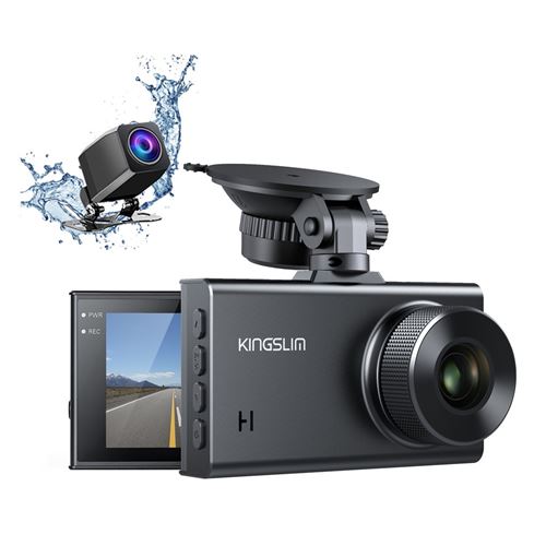 Dual Dash Caméra Voiture D2 2.5K , 1440P/1080P avant et arrière Enregistreur Conduite Embarquée - Kingslim