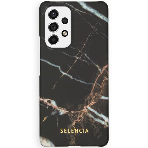 Selencia Coque Maya Fashion pour Samsung Galaxy A53 Marble Black