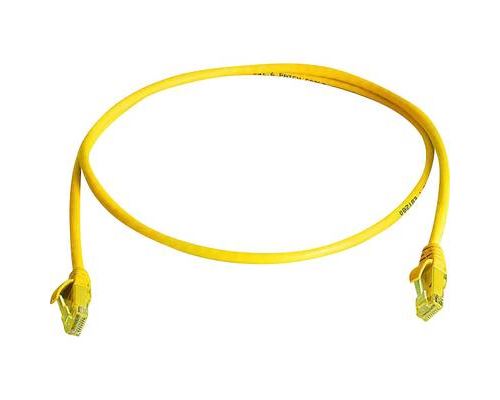 Telegärtner - Verbindingskabel - RJ-45 (M) naar RJ-45 (M) - 1 m - UTP - CAT 5e - met strengen - geel