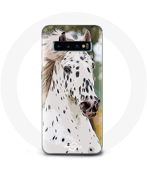 Coque pour Samsung Galaxy S10 Plus Appaloosa Cheval blanc Maniacase