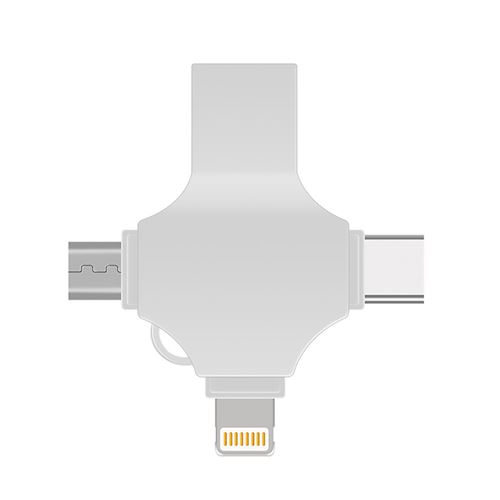 Clé USB 3.0 Wafenso 128 Go USB, USB Type-C quatre-en-un disque U pour téléphone / PC / ordinateur - Argent
