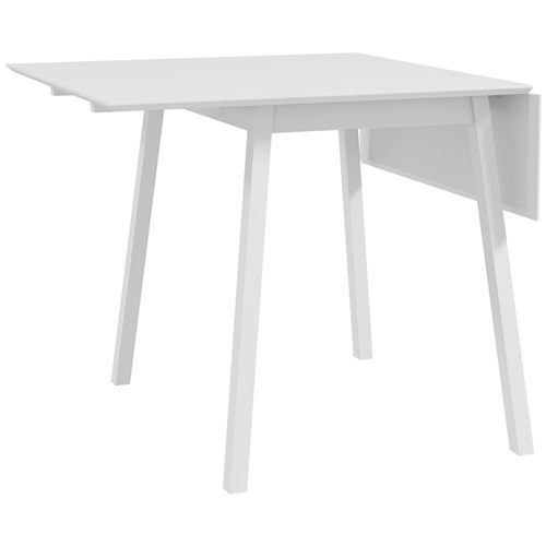 Non Communiqué Blanc Table À Manger Pliante Un Abattant - 3,4 Personnes - Bois De Pin