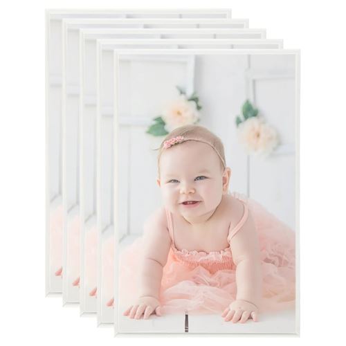 vidaXL Collage de cadres photo 5 pcs de mur table Argenté 13x18 cm MDF