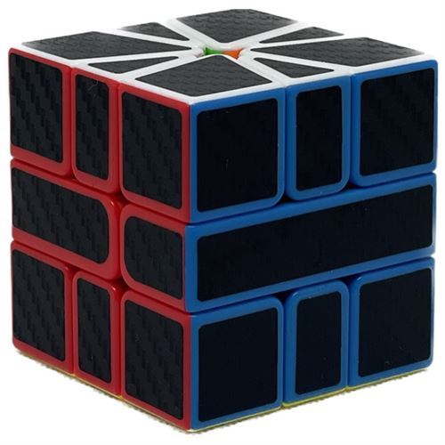 Carbon8 Noir Casse-Tête Twisty 2X2x3 Carbon-X Sirius Stickers Effet Carbone Bords Plastiques Colorés - Neuf - Image 4