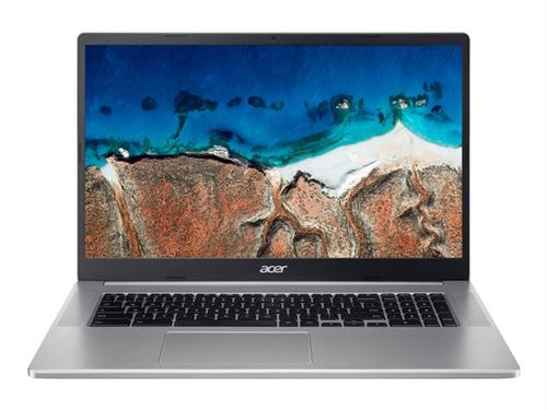 Acer Chromebook 317 Cb317-1H - Intel Pentium Silver - N6000 / Jusqu'À 3.3 Ghz - Chrome Os - UHD Graphics - 8 Go Ram - 128Go Emmc - 17.3" 1920 X 1080 (Full Hd) - 802.11A/B/G/N/Ac/Ax - Argent Brillant - Clavier : Français