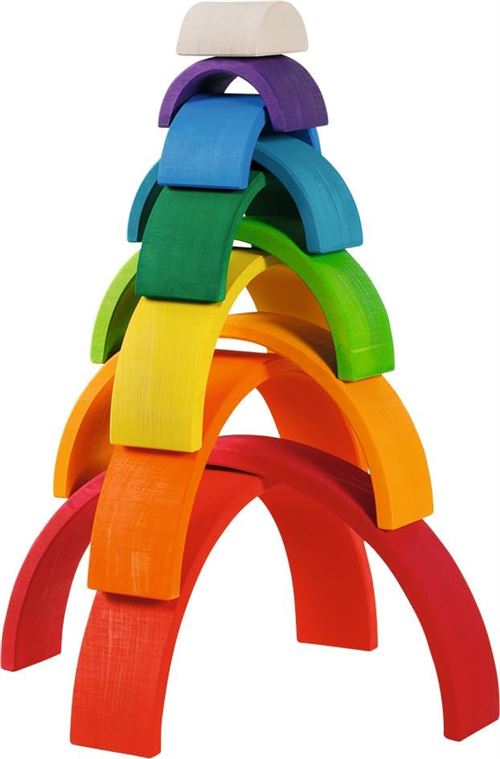 Non Communiqué Orange Goki Evolution - Blocs Arc-En-Ciel 11 Pièces Bois