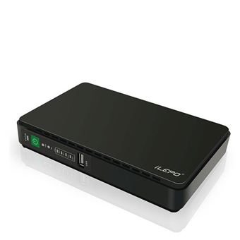 8800MAh Compact UPS System with High Capacity - Continuous Power Supply, Mini UPS Battery Backup for Camera WiFi Router, 2 Input Methods, 9VDC Input