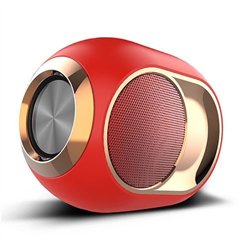 Enceinte sans fil Bluetooth portable-rouge