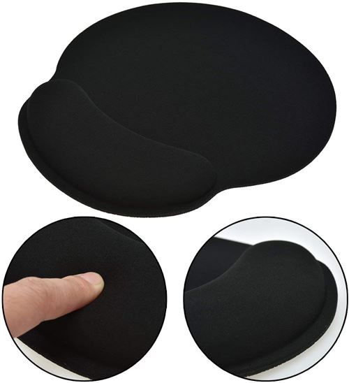 Tapis de souris ergonomique Plush Touch avec repose-poignet intégré