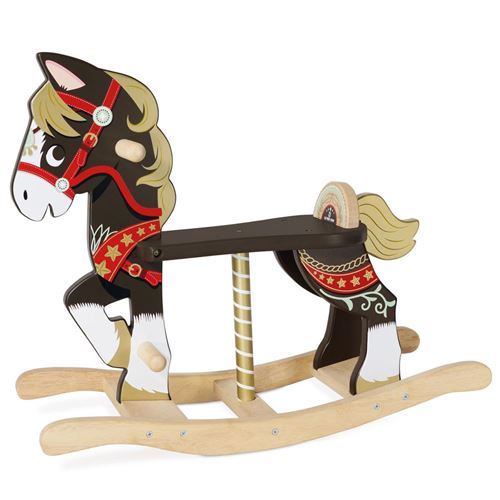 Non Communiqué Beige Cheval À Bascule Traditionnel Carrousel