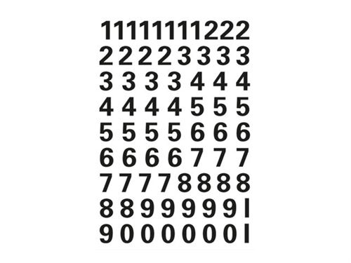 HERMA - Noir - 1 feuille(s) étiquettes numérotées autocollantes