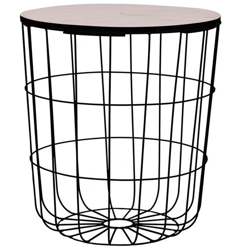 vidaXL Table basse Noir Ø 39,5 cm