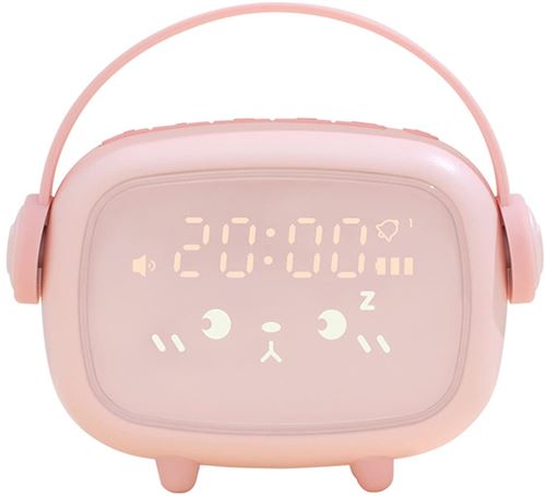 Réveil GENERIQUE Carré petit réveil lumineux muet led multifonctionnel  lumière d'horloge numérique rose