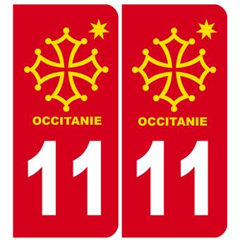 immatriculation 11 Occitanie - Sticker/autocollant - 1