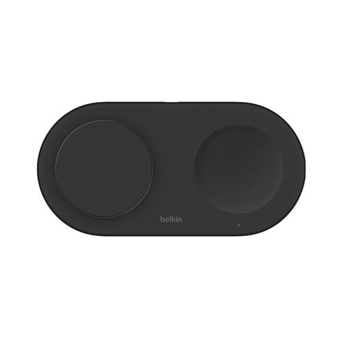Belkin BoostCharge Pro 2-in-1 - Plot de charge sans fil - magnétique + adaptateur secteur - 15 Watt - noir