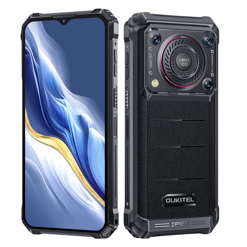 NOIR - OUKITEL wp36 pro Smartphone 6.56 24Go 256Go 10600mAh(15W) Android 14 téléphone Dual SIM 4G- (394g )