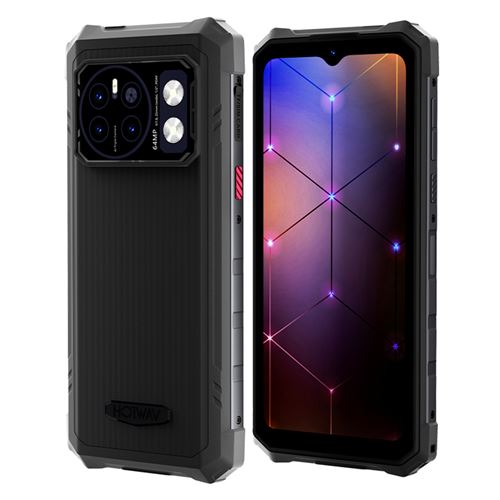 HOTWAV Cyber 13 Pro Téléphone Portable 6.6 Android 13 smartphone, 10800mAh, 20(12+8)Go+256Go, 64MP+16MP,Empreinte digitale/Face ID/NFC/Dual SIM 4G -noir