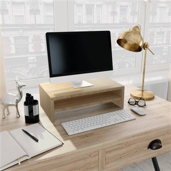 Support de moniteur Chêne sonoma 42x24x13 cm Bois d'ingénierie - 1