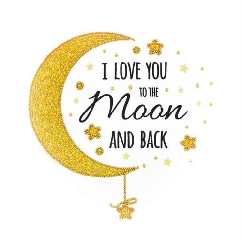 Love You To The Moon And Back, Perlen- -stickset- Miniart Crafts