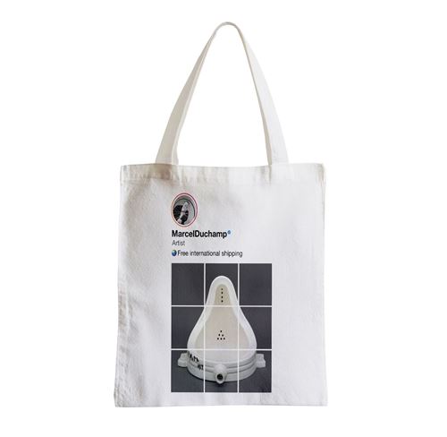 Grand sac pour shopping Marcel duchamp réseaux