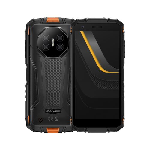 Smartphone DOOGEE Fire 3 Pro Orange : 5.45 ,4Go+128Go+2To, 8350mAh, Android 15,Empreinte digitale, Dual SIM 4G,Téléphone Portable-290g
