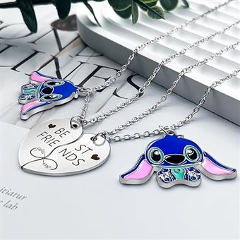 Parure Bijoux Stitch Pour Fille – Collier, Bracelet Et Boucles D’oreilles Mignons, Cadeau D’amitié
