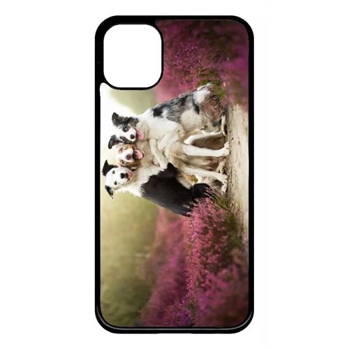 Coque My-Kase pour iPhone 11 - trois chiens copains - Plastique Noir