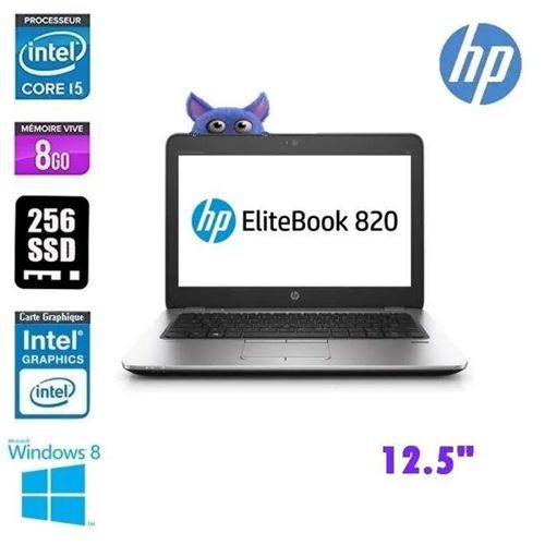 PC Portable HP stockage 256 Go G3 12.5 pouces RAM 8 Go Intel core i5