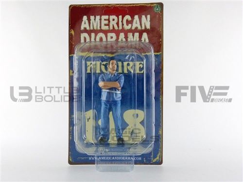 Voiture Miniature de Collection AMERICAN DIORAMA 1-18 - FIGURINES Street Racer - Figure II - Bleu - 77432