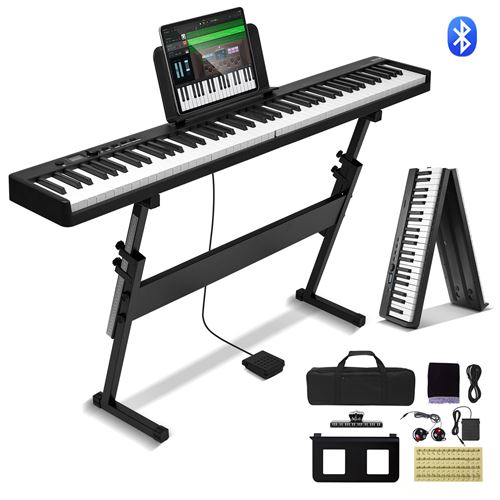 Non Communiqué Blanc Vevor Clavier Piano Pliable Numérique 88 Touches Portable Rechargeable Midi