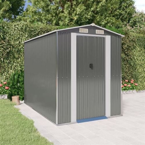 VidaXL - Abri de jardin acier, One Size, Gris