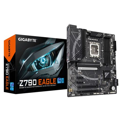 GIGABYTE Z790 EAGLE Motherboard - Unterstützt 14. Generation Intel Core CPUs, 12+1+1 Phasen VRM, bis zu 7600MHz DDR5 (OC), 3xPCIe 4.0 M.2, 2,5GbE LAN, USB 3.2 Gen 2