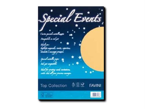 FAVINI HOME-OFFICE PRESTIGE Top Collection Special Events - Crème - A4 (210 x 297 mm) - 250 g/m² - 10 feuille(s) papier à pigments perlés