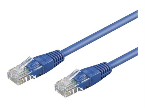 goobay - Câble réseau - RJ-45 (M) pour RJ-45 (M) - 5 m - UTP - CAT 5e - moulé - bleu