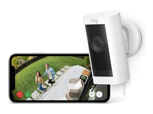 Ring Stick Up Cam Pro Plug-In - Caméra de surveillance réseau - extérieur -  résistant aux intempéries - couleur (Jour et nuit) - 1920 x 1080 - 1080p -  audio - Wi-Fi - Caméra de surveillance à la Fnac