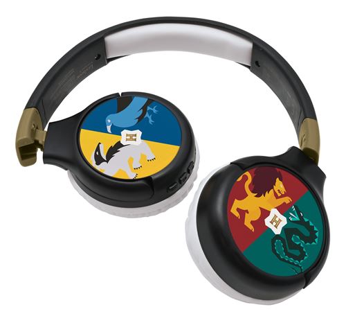 Lexibook Warner Harry Potter 2-in-1 - Écouteurs avec micro - circum-aural - Bluetooth - sans fil, filaire - jack 3,5mm
