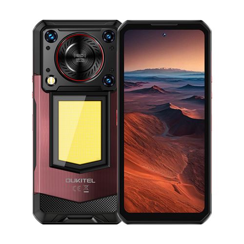Smartphone Oukitel WP56 6.8 , 36Go 512Go, 16000mAh,108MP+32MP ,Dual SIM 5G, NFC,empreintes digitales, Lampe de Camp, Téléphone Portable -524g-Rouge