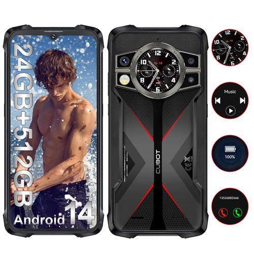 4G Smartphone CUBOT KINGKONG 9 512Go 24Go 6.58 -Noir