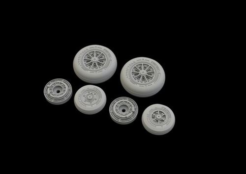 F-104 Wheels Late For Kinetic - 1:48e - Eduard Accessories