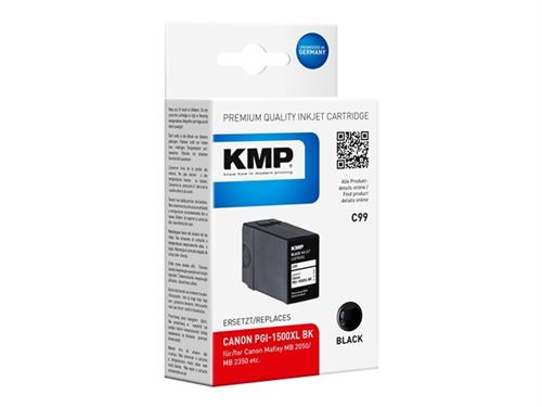 KMP C99 - 35 ml - noir - compatible - cartouche d'encre (alternative pour : Canon 9182B001, Canon PGI-1500XL BK) - pour Canon MAXIFY MB2050, MB2150, MB2155, MB2350, MB2750, MB2755