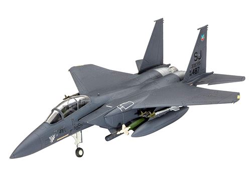 Revell kit mod&egrave;le F-15E Strike Eagle & Bombs 1:144 gris 70-pi&egrave;ces