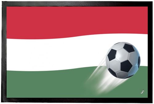 Football Paillasson Essuie-Pieds - Drapeau De L'Hongrie (40x60 cm)