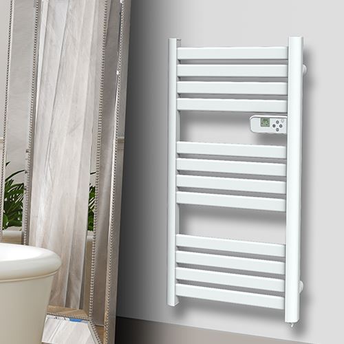 Radiateur sèche-serviette blanc 500W pour grande salle de bain