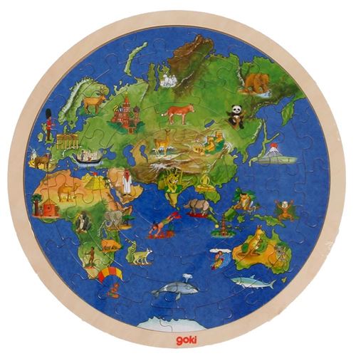 Puzzle Le Monde En Bois Globe Terrestre Double Face