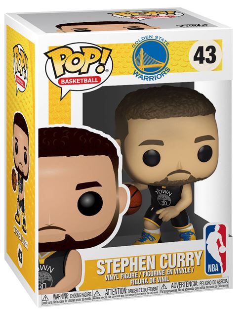 NBA - Figurine POP! Stephen Curry (Warriors) 9 cm